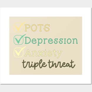 Funny Chronic Illness - POTS Depression Anxiety Posters and Art